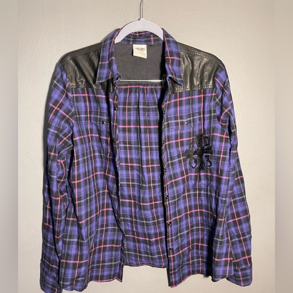 Harvley Davidson Snap Button LARGE men’s - Picture 2 of 5